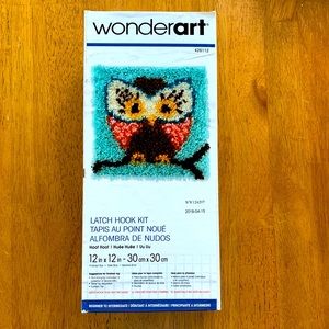Owl Wonder Art Latch Hook Kit Wall Hanging